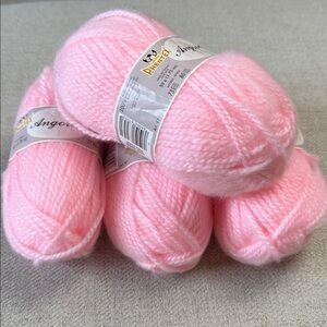 Phentex Angorel Yarn Bundle of 4 Candy Floss
